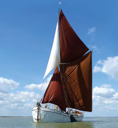The classic, full-sail Thames Barge; a historic Brixham Trawler; and two 10m Hanse yachts make up the fleet used by Dementia Adventures.