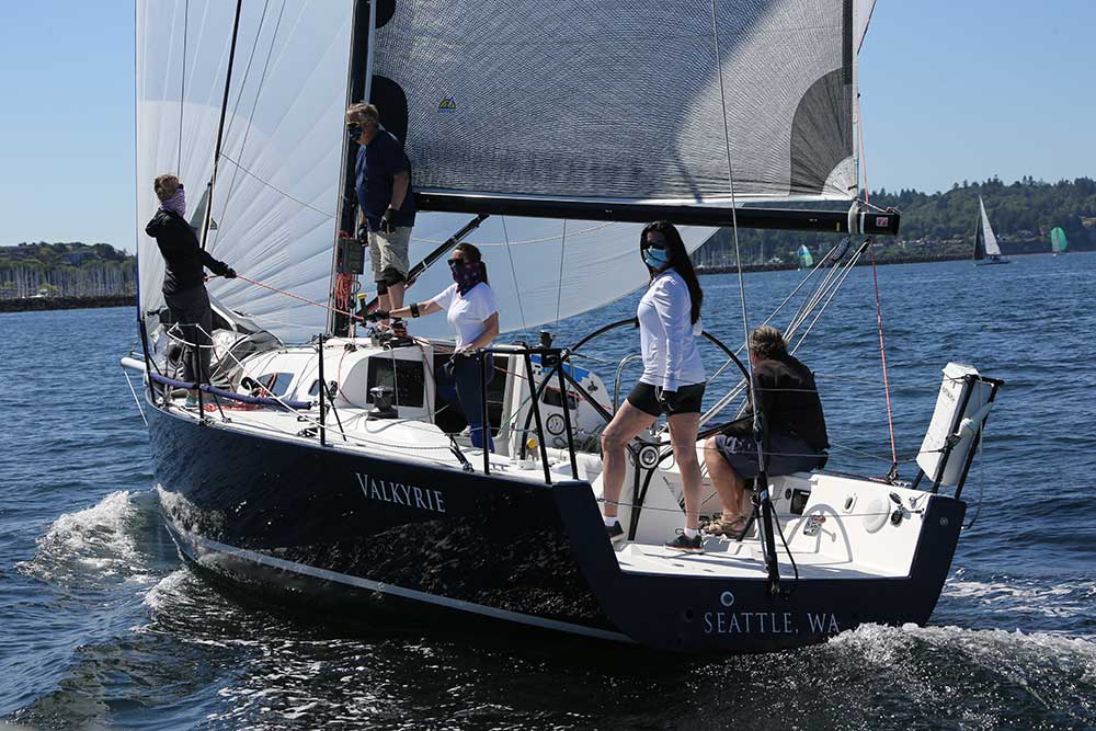 J/111 Raku, with Christina Wolfe at the helm, crushed it for a class win! Photo courtesy of Jan Anderson.