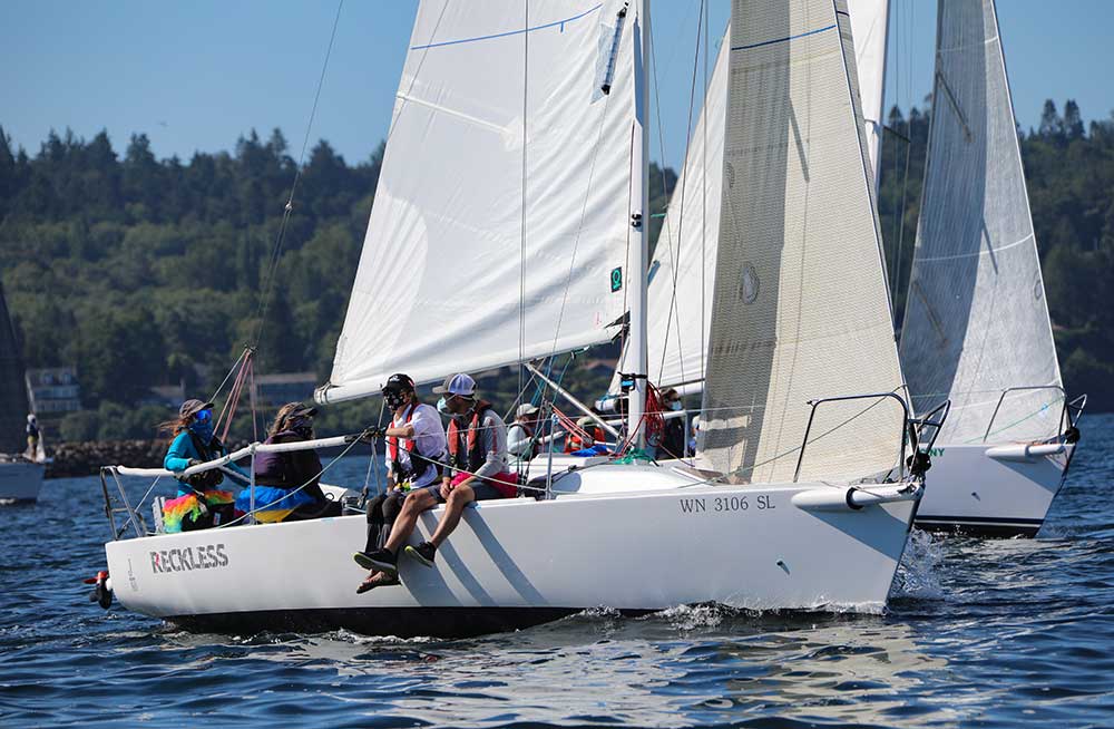 The J/80 Reckless sailed clean and fast to a class win. Photo courtesy of Jan Anderson. 