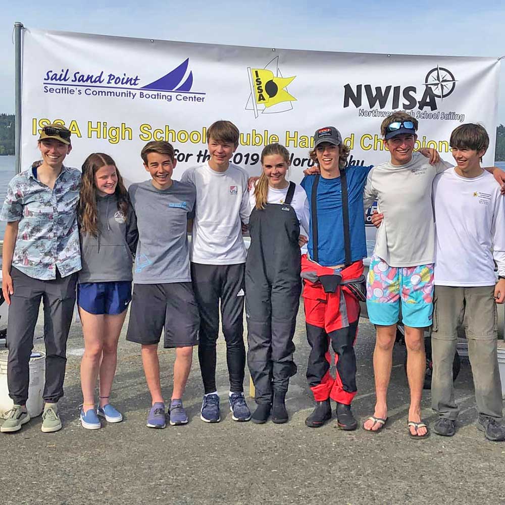 Olympia High School at the Mallory Cup Nationals (fleet racing). Olympia broke a NWISA record and placed 11th among the top 20 teams in the country.