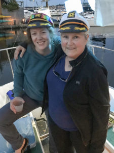 Proud new mother-daughter boat owners.