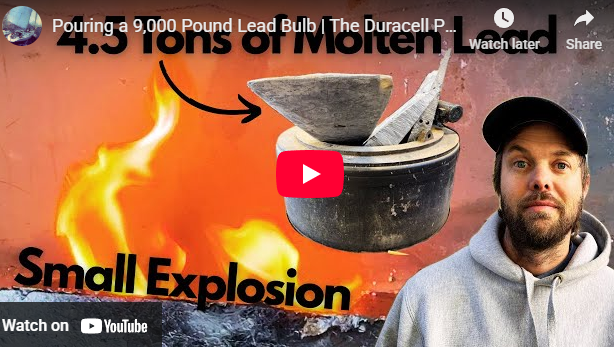 Video: Pouring a 9,000 Pound Molten Lead Keel Bulb